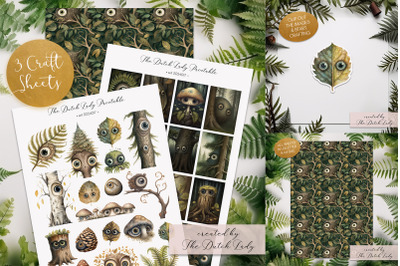 Printable Craft Sheets - The Watching Forest Theme
