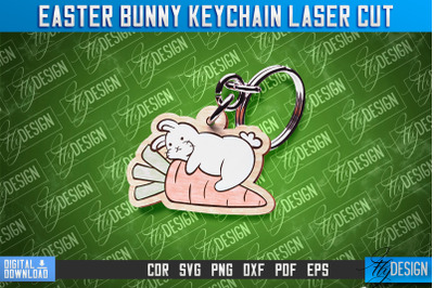 Easter Keychain Design |Easter Bunny Keychain Laser Cut | Happy Easter