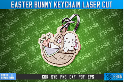 Easter Keychain Design |Easter Bunny Keychain Laser Cut | Happy Easter