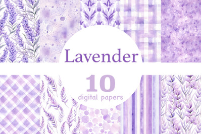 Lavender Digital Paper | Lilac Seamless Pattern