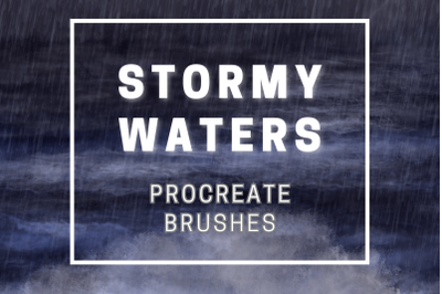 Stormy Waters Procreate Brushes X 22