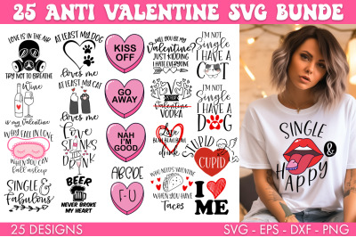 Anti Valentine&#039;s Day SVG Bundle Sublimation Cut file