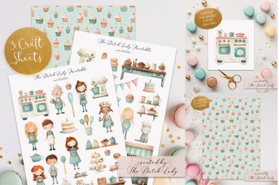 Printable Craft Sheets - Cute Bakery Shop Theme