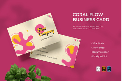 Coral Flow - Business Card