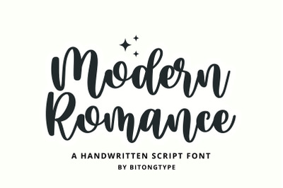 Modern Romance - A Cursive Handwritten Font