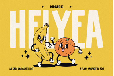 Helyea - Playful Font, Fun Style Font, Funny Font, Cheerful Font