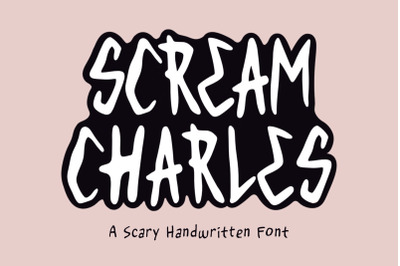 Scream Charles Font, Horror Typeface, Handwritten Font, Creepy Font
