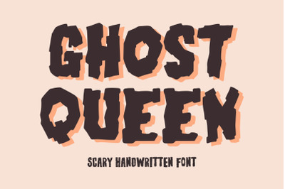 Ghost Queen Font, Horror Typeface, Scary Handwritten Font, OTF