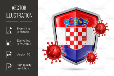 Shield Icon of Croatia