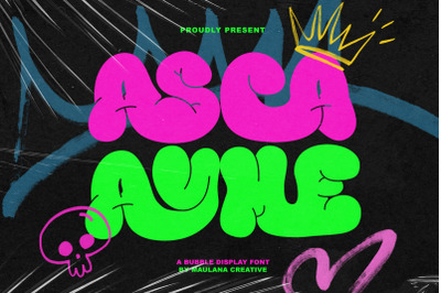 Asca Ayme Bubble Display Font