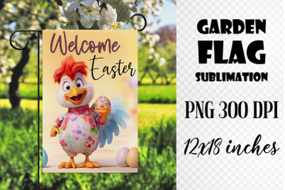 Easter Garden flag sublimation | PNG