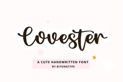 Lovester - A cursive handwritten font