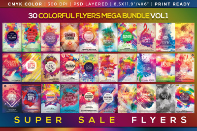 30 Colorful Flyers Bundle Vol 1