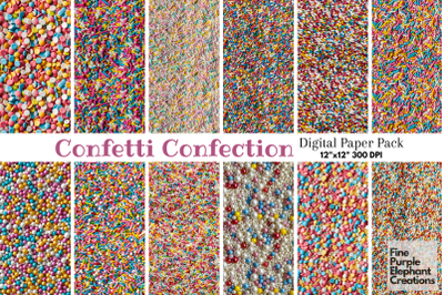 Sprinkles Rainbow Candy Confetti Texture Paper