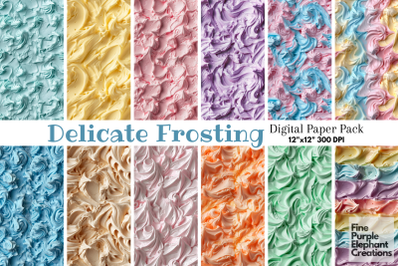 Pastel Birthday Cake Frosting Icing Texture Paper