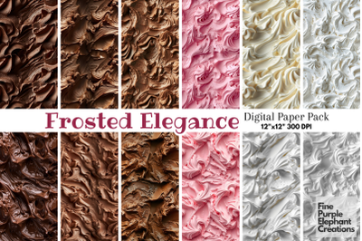 Chocolate Vanilla Strawberry Cake Frosting Textures Paper