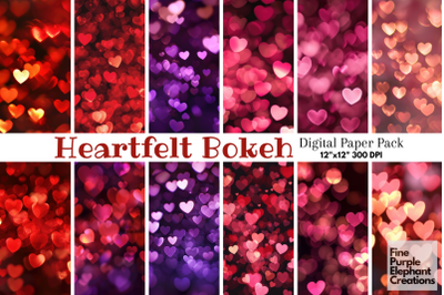 Valentine Heart Bokeh Texture Paper