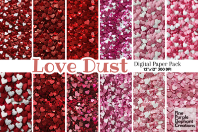 Chunky Heart Glitter Digital Paper