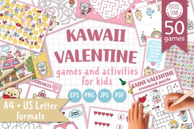 Kawaii Valentine games and activities for kids