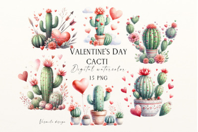 Valentine&#039;s Day Lovely Cacti