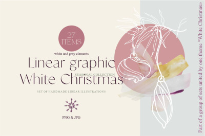 Linear graphic White Christmas