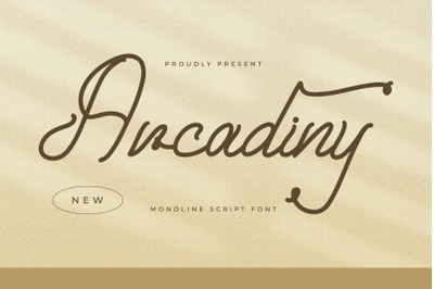 Arcadiny - Monoline Script Font