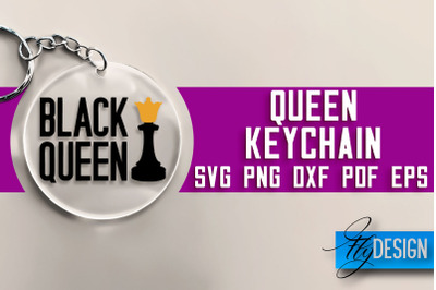 Queen Keychain SVG Design | Queen Quotes Design | SVG File