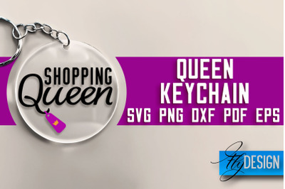 Queen Keychain SVG Design | Queen Quotes Design | SVG File