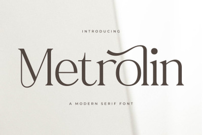 Metrolin  Modern Serif Font