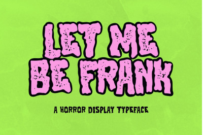 Let Me Be Frank Font, Horror Font, Movie Mystery Typeface, Scary Font