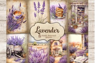 Lavender Junk Journal Pages | Vintage Botanical Ephemera