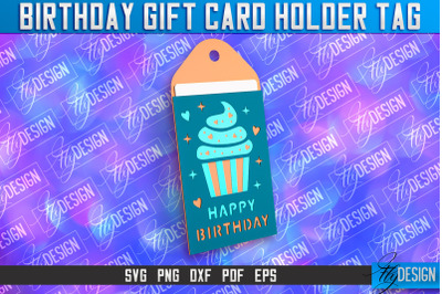 Birthday Gift Card Holder Tag | Gift Card SVG | SVG File