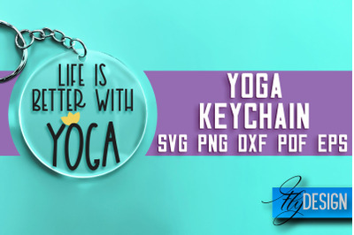 Yoga Keychain SVG Design | Yoga Quotes Design | SVG File