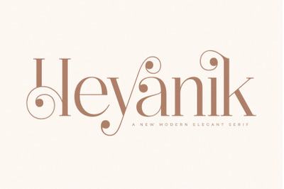 Heyanik - New Modern Elegant Serif