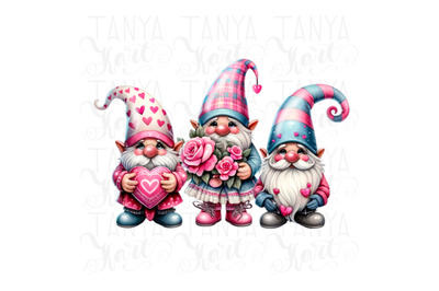 Gnome Sublimation Png, Printable Valentine Graphics