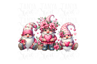 Valentine Gnome Png - Digital Download - Valentines Card
