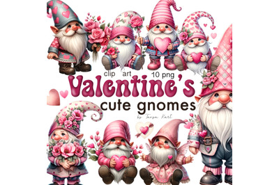 Watercolor Valentine Gnomes Png Clipart