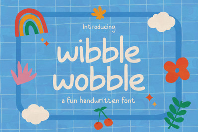 Wible Woble - Handwriting Font, Fun Design, Goodnotes Decor, Journalin