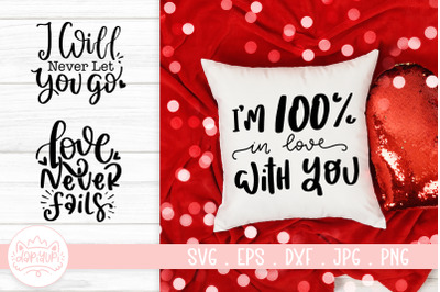 Valentine Quotes SVG Cut File