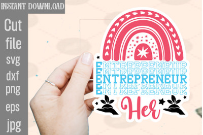 Entrepreneur Her SVG cut file&2C;Thank You Stickers Thank You Stickers&2C; F