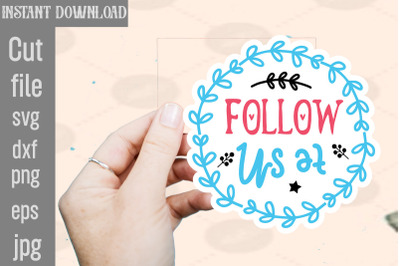 Follow Us At SVG cut file&2C;Thank You Stickers Thank You Stickers&2C; For S