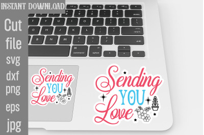 Sending You Love SVG cut file&2C;Thank You Stickers Thank You Stickers&2C; F