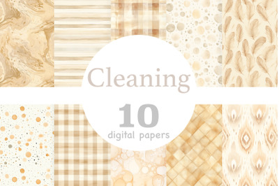Cleaning Digital Paper | Spring Pattern Bundle