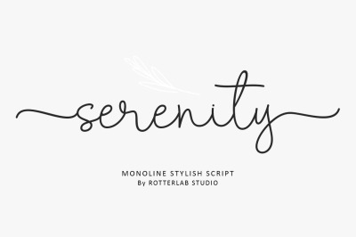 Serenity - Monoline stylish font