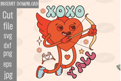 Xoxo Y&#039;all SVG cut file,Valentine PNG Bundle,Valentine Quotes, New Quo