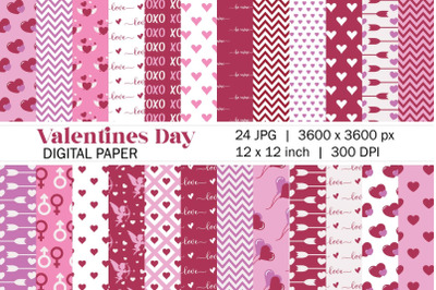 Valentine&#039;s Day Digital Paper