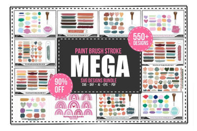 Paint Brush Stroke Mega Bundle