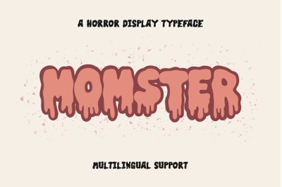 Momster, Horror Font, Scary Font, Slime Letter, Halloween Theme
