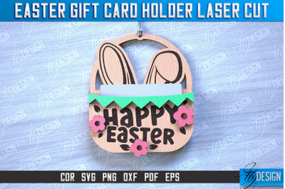 Easter Gift Card Holder Laser Cut | Happy Easter | CNC File