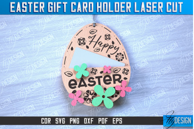 Easter Gift Card Holder Laser Cut | Happy Easter | CNC File